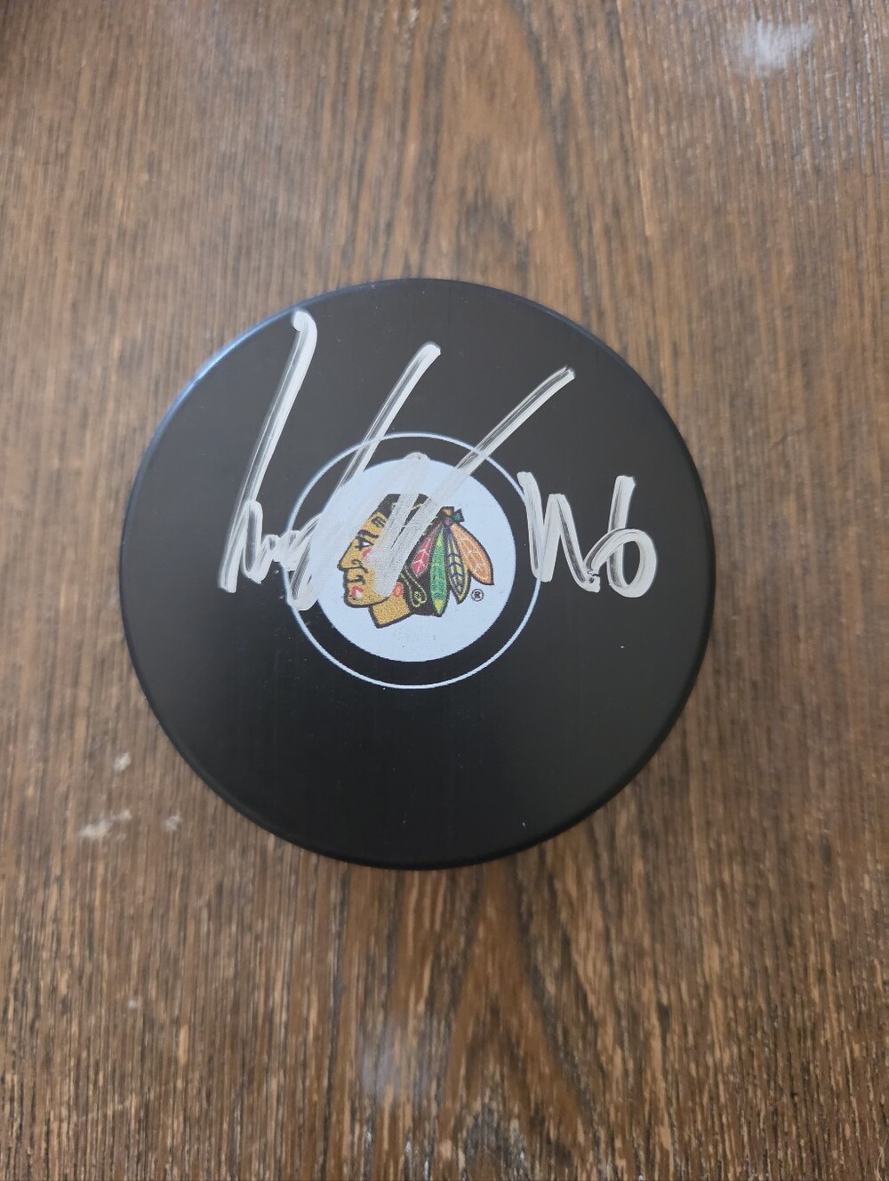 Chicago Blackhawks Wyatt Kalynuk Autographed Puck - Player-Signed with Team COA